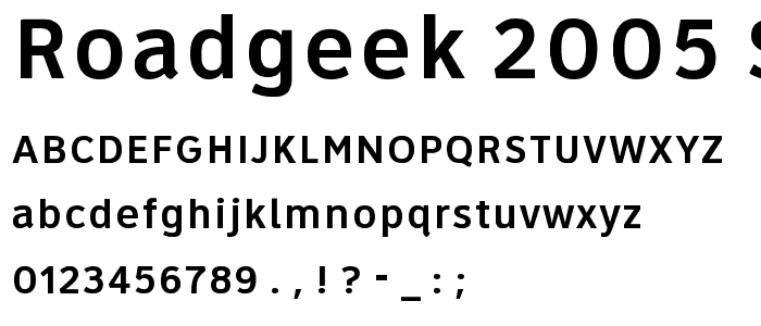 Roadgeek 2005 Series 5WR font